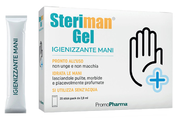 STERIMAN GEL IGIENIZZANTE MANI 20 STICK DA 2,8 ML