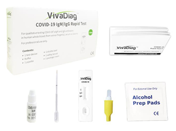 TEST SIEROLOGICO RAPIDO COVID-19 VIVADIAG DETERMINAZIONE QUALITATIVA ANTICORPI IGG/IGM ANTI SARS-COV-2 NEL SANGUE/SIERO/PLASMA MEDIANTE IMMUNOCROMATOGRAFIA USO PROFESSIONALE