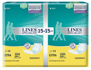 LINES SPECIALIST DERM PANNOLONE SAGOMATO EXTRA 30 PEZZI