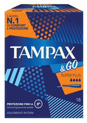 TAMPAX &GO ASSORBENTE INTERNO SUPER PLUS 18 PEZZI