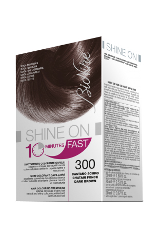 BIONIKE SHINE ON FAST TRATTAMENTO COLORANTE CAPELLI CASTANOSCURO 300 FLACONE 60 ML + TUBO 60 ML