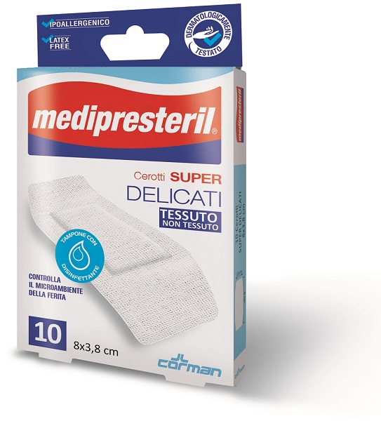 MEDIPRESTERIL CEROTTI DELICATI SUPER 8 X 3,8 10 PEZZI