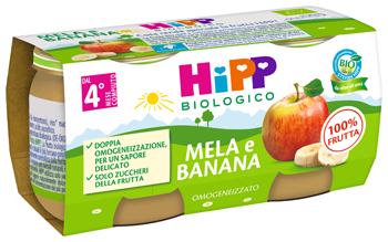 HIPP BIO OMOGENEIZZATO MELA/BANANA 2X80 G