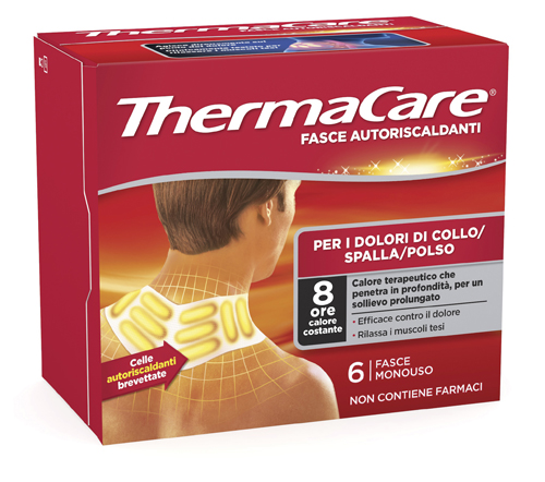 FASCE AUTORISCALDANTI A CALORE TERAPEUTICO THERMACARE COLLOSPALLA POLSO 6 PEZZI