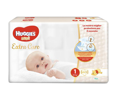 HUGGIES EXTRA CARE GRANDE 1 40 PEZZI