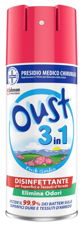 OUST 3 IN 1 FRESH GARDEN DISINFETTANTE SUPERFICI E TESSUTI D’ARREDO 400 ML
