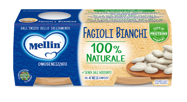 MELLIN OMOGENEIZZATO FAGIOLI BIANCHI 2 X 80 G