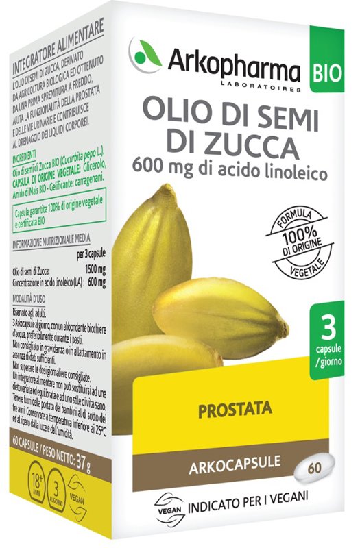 ARKO CAPSULE OLIO SEMI ZUCCA 60 CAPSULE