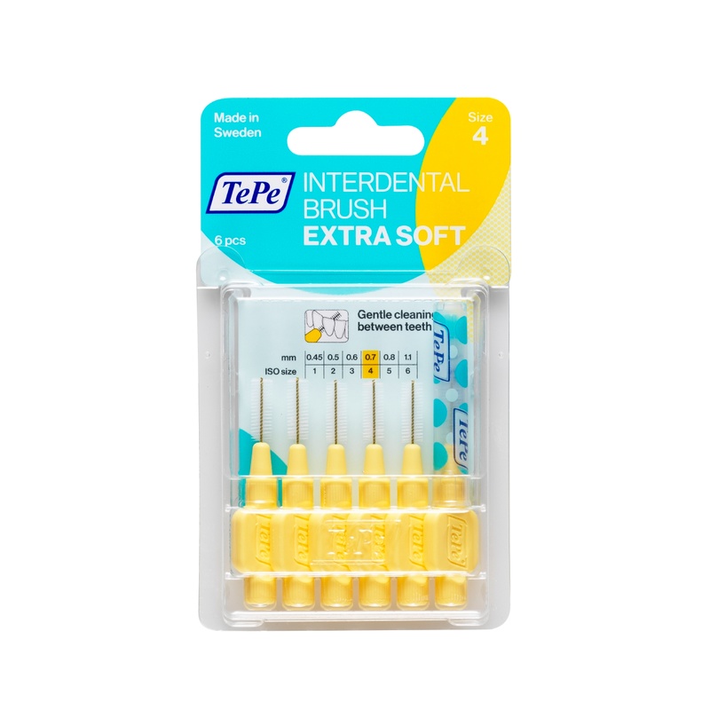 TEPE SCOVOLINO XSOFT GIALLO 0,7MM 6 PEZZI