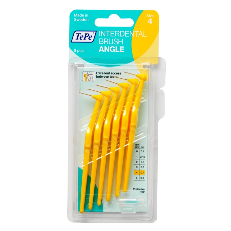 TEPE ANGLE SCOVOLINO GIALLO 0,7MM 6 PEZZI