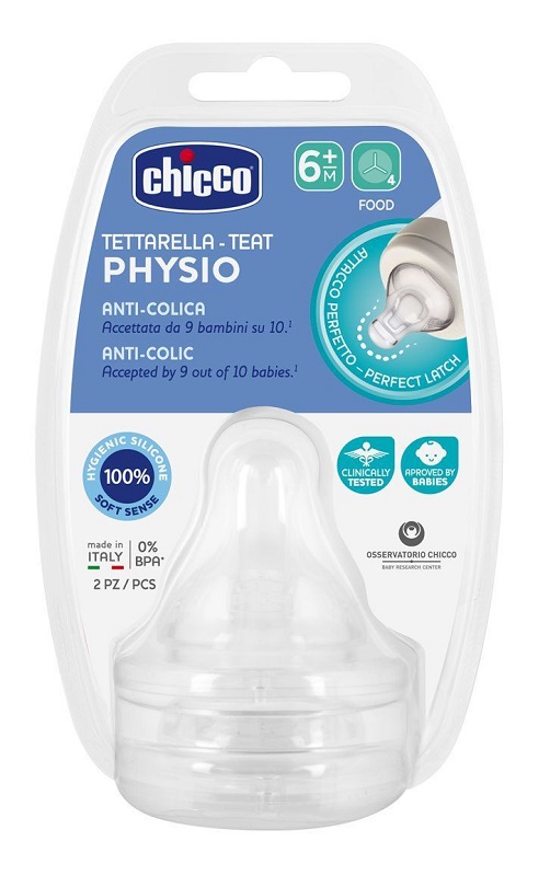 CHICCO TETTARELLA PERFECT 5 6M IN SILICONE 2 PEZZI PAP