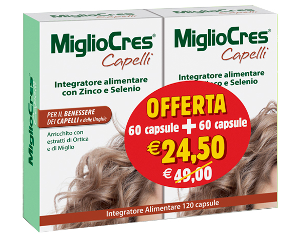 MIGLIOCRES 60+60 CAPSULE 60 G PROMOZIONE