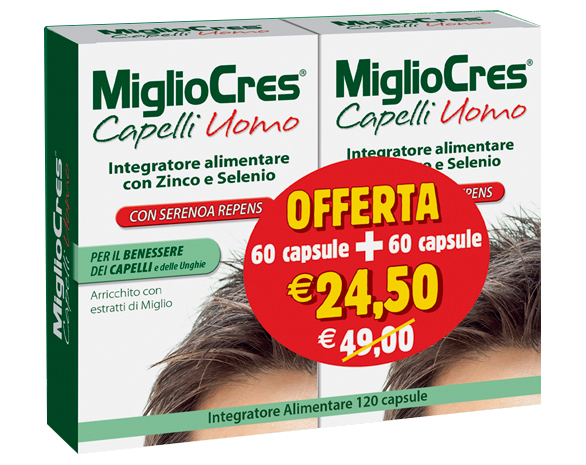 MIGLIOCRES UOMO 60+60 CAPSULE PROMO