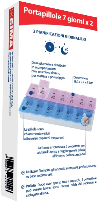 PORTAPILLOLE SETTIMANALE 7 GIORNI X 2