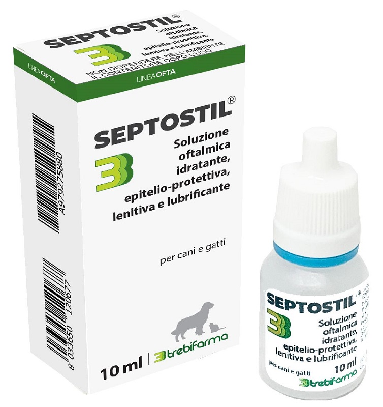 SEPTOSTIL SOLUZIONE OFTALMICA IDRATANTE EPITELIO PROTETTIVALENITIVA LUBRIFICANTE PER CANI E GATTI 10 ML