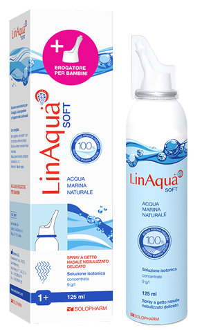 SOLUZIONE SPRAY ISOTONICA NASALE LINAQUA SOFT 125 ML CON DOPPIO EROGATORE