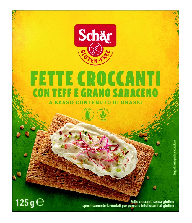 SCHAR FETTE CROCCANTI CON TEFF E GRANO SARACENO SENZA LATTOSIO 125 G