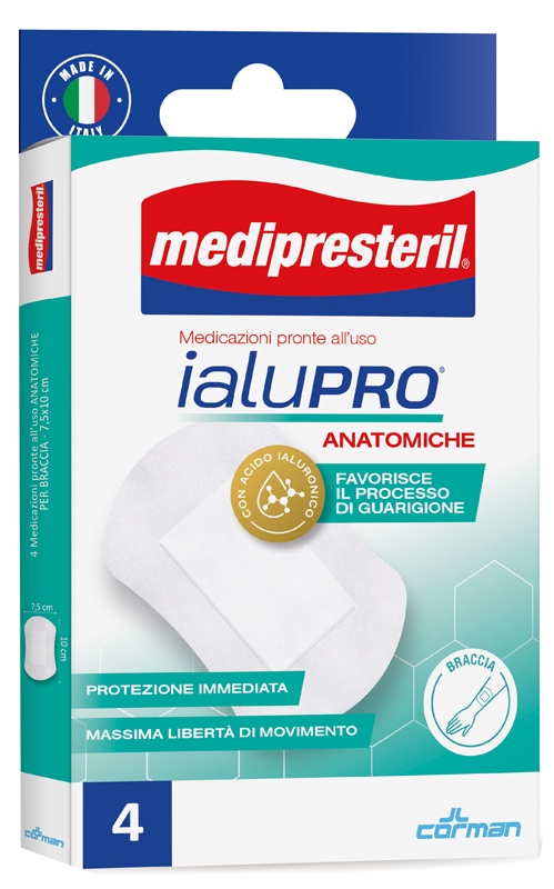 MEDIPRESTERIL IALUPRO BRACCIA 7,5X10 CM 4 PEZZI