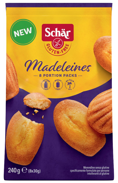 SCHAR MADELEINES SENZA LATTOSIO 8 PORZIONI DA 30 G