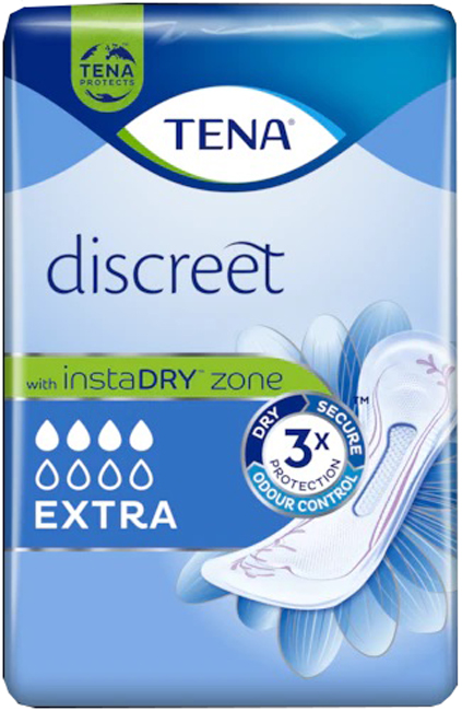 ASSORBENTE INCONTINENZA LEGGERA TENA DISCREET EXTRA 10 PEZZI