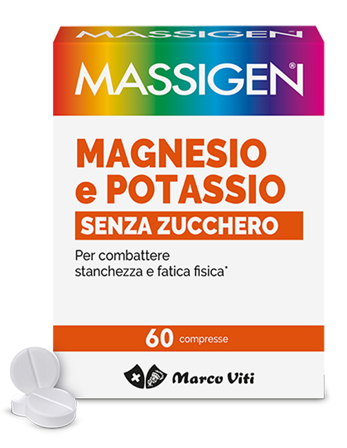 MASSIGEN MAGNESIO POTASSIO SENZA ZUCCHERI 60 COMPRESSE