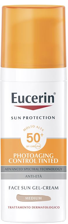 EUCERIN SUN PHOTOAGING CONTROL TINTED GEL CREME SPF50+ MEDIUM 50 ML