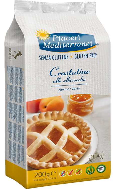 PIACERI MEDITERRANEI LE BONTA’ DEL MATTINO CROSTATINE ALL’ALBICOCCA 4 X 50 G