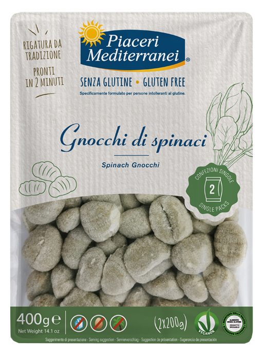 PIACERI MEDITERRANEI GNOCCHI DI SPINACI 400 G