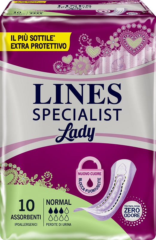 PANNOLONE SAGOMATO LINES SPECIALIST NORMAL 10 PEZZI