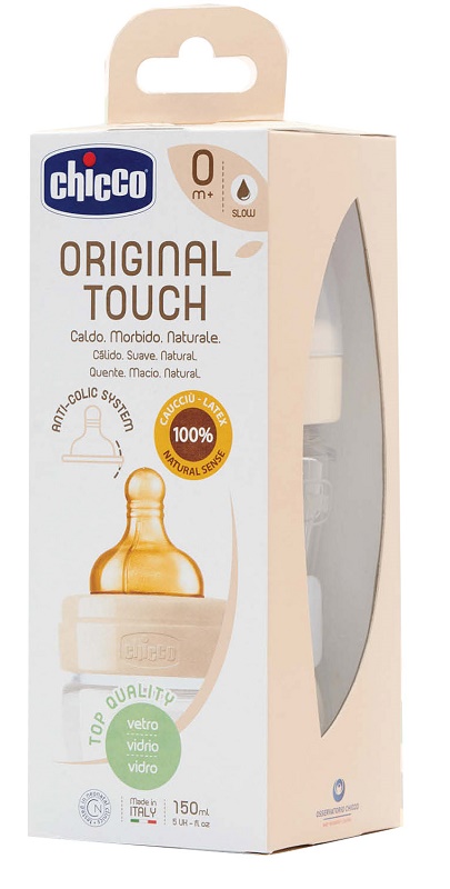 CHICCO BIBERON ORIGINAL 150ML VETRO 1 FORO 1 FORO UNISEX CONTETTARELLA IN CAUCCIU’