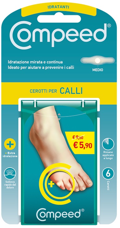 COMPEED CEROTTI PER CALLI IDRATANTI 6 PEZZI PROMO