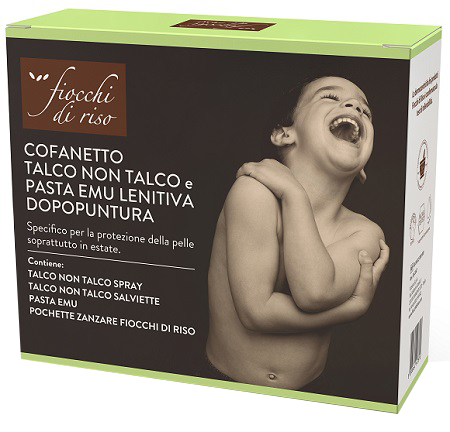 FIOCCHI DI RISO COFANETTO ZANZARE TALCO + PASTA EMU + TALCONON TALCO SALVIETTE
