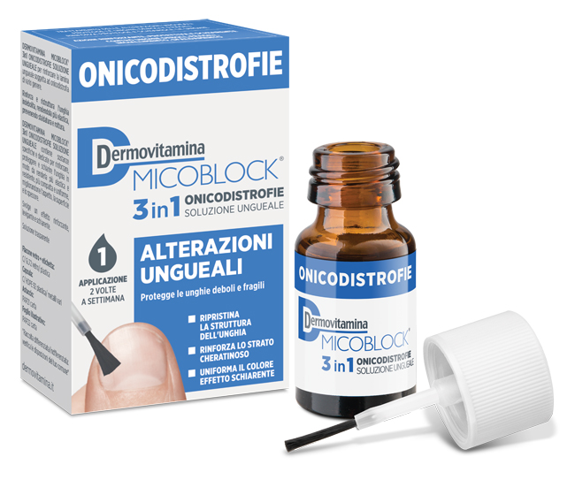 DERMOVITAMINA MICOBLOCK 3 IN 1 ONICODISTROFIE ALTERAZIONI UNGUEALI 7 ML