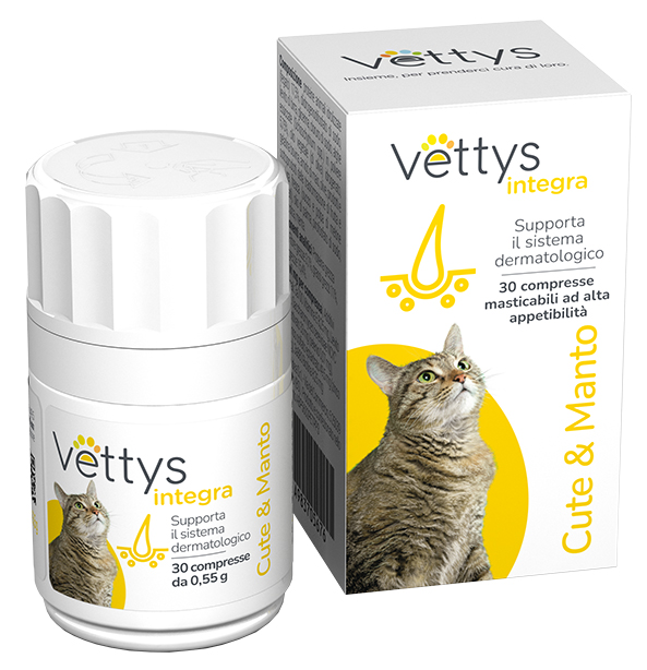VETTYS INTEGRA CUTE&MANTO GATTO 30 COMPRESSE MASTICABILI