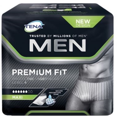 MUTANDINA ASSORBENTE MASCHILE TENA MEN PREMIUM FIT LIVELLO 4S/M 10 PEZZI