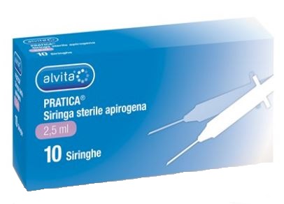 ALVITA SIRINGA  2,5 ML 23 GAUGE 10 PEZZI