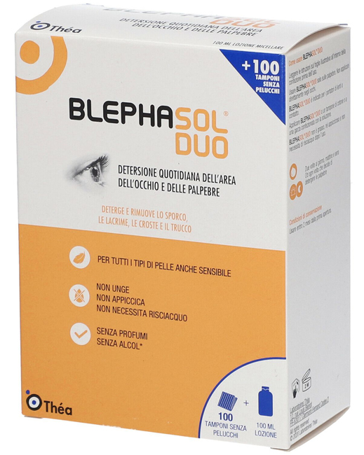 BLEPHASOL DUO SOLUZIONE MICELLARE IGIENE PALPEBRALE 100 ML +100 GARZE