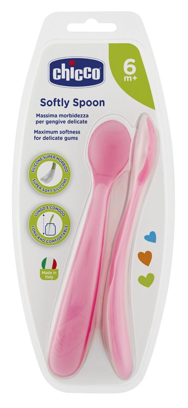 CHICCO CUCCHIAIO SILICONE FEMMINILE BI PACK 6M+