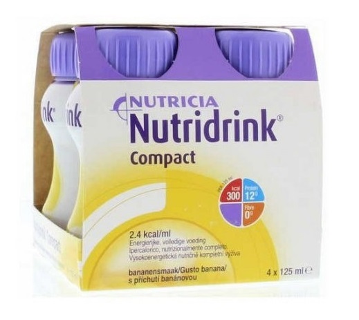 NUTRICIA NUTRIDRINK COMPACT GUSTO BANANA 4 BOTTIGLIE DA 125ML