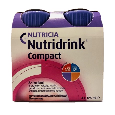 NUTRICIA NUTRIDRINK COMPACT GUSTO FRUTTI DI BOSCO 4 BOTTIGLIE DA 125 ML