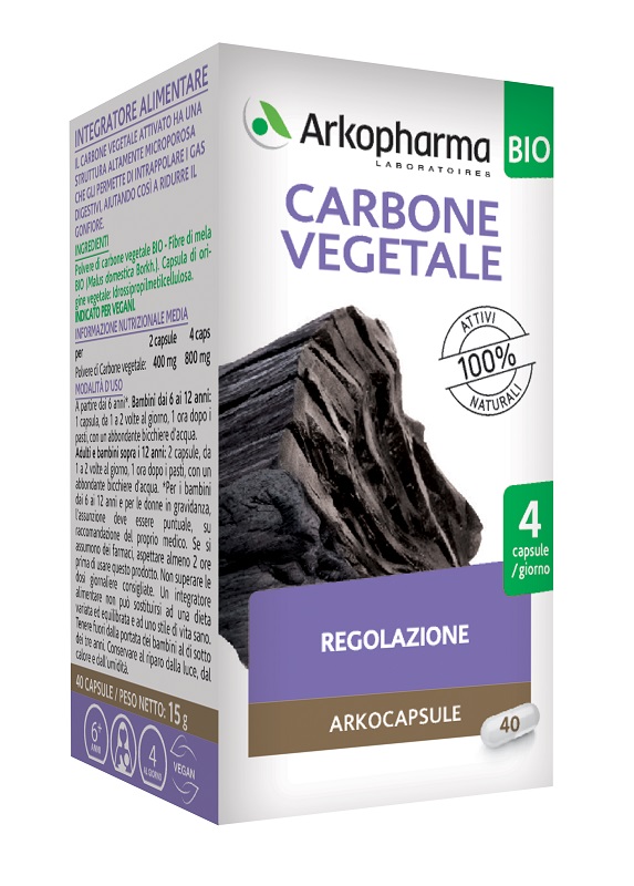 ARKO CAPSULE CARBONE VEGETALE BIO 40 CAPSULE