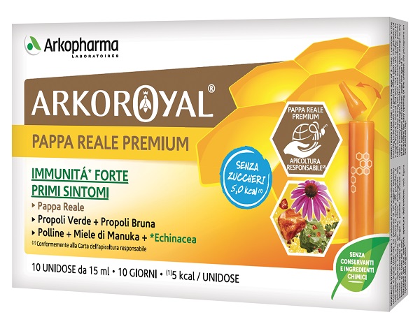 ARKOROYAL IMMUNITA’ SENZA ZUCCHERO 10 FLACONCINI DA 15 ML