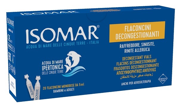 ISOMAR FLACONCINI DECONGESTIONANTI SOLUZIONE IPERTONICA 20 FLACONCINI 5 ML