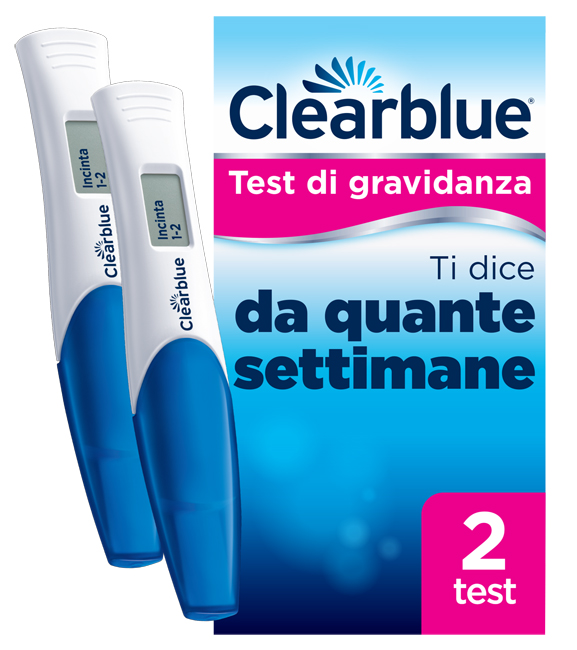 TEST DI GRAVIDANZA CLEARBLUE CON INDICATORE DELLE SETTIMANE2 PEZZI