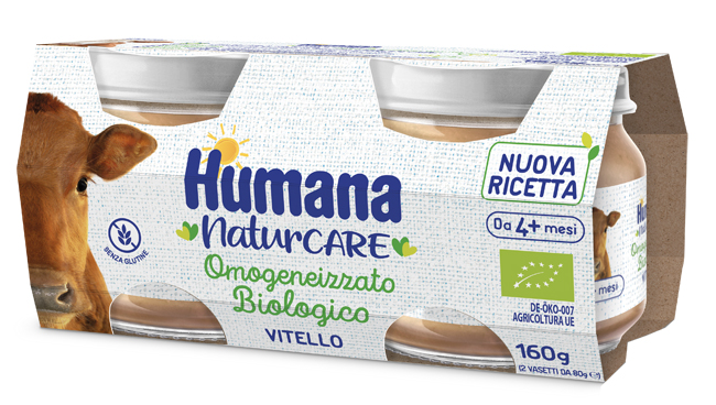 HUMANA OMOGENEIZZATO VITELLO BIOLOGICO 2 PEZZI 80 G