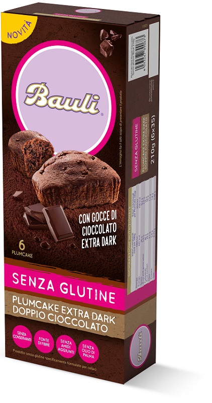 BAULI PLUMCAKE EXTRA DARK DOPPIO CIOCCOLATO 6 PEZZI DA 35 G