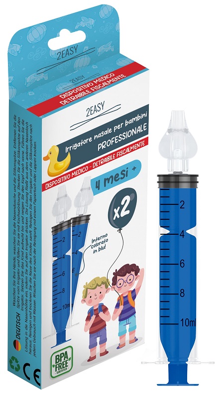 SIRINGA 10ML IRRIGATORE NASALE 2EASY PER BAMBINI BLU